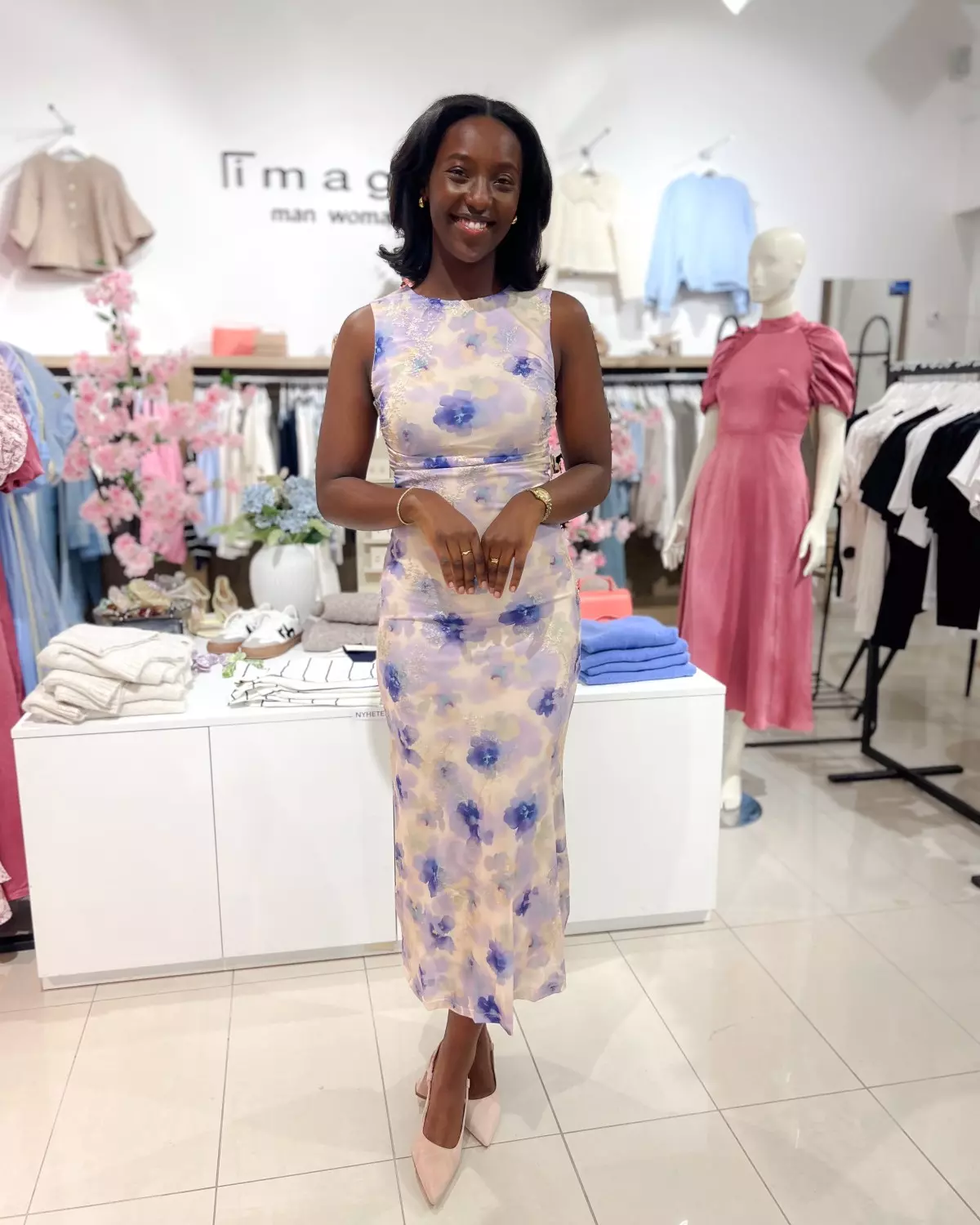 Belana Dress Purple/Yellow - A-View