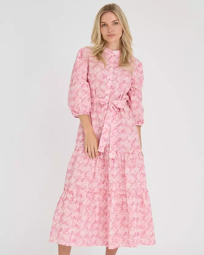 Kate Long Dress Rose/Hot Pink - A-View