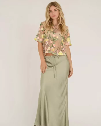 Fuschia Blouse Sand/ Yellow - A View