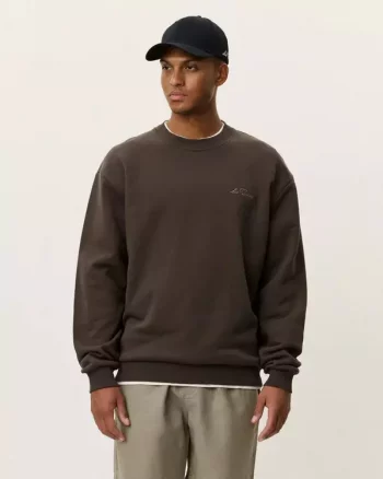 Crew Sweatshirt Turkish Coffee Brown - Les Deux