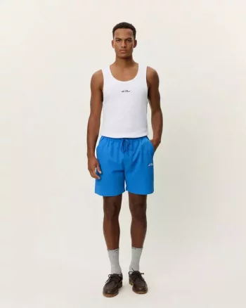 Stan Seersucker Swim Shorts Palace Blue - Les Deux
