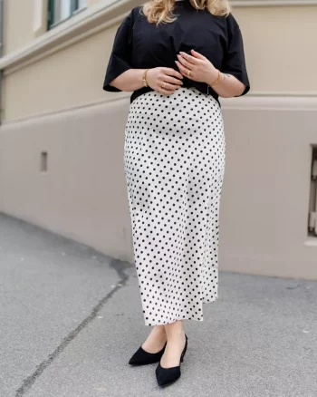 Yaspella Midi Skirt Birch/Small blac - Yas