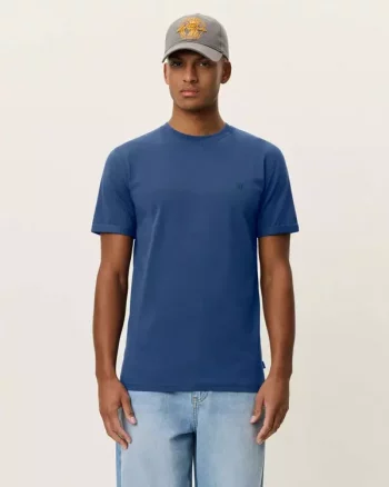 Nørregaard Contrast T-Shirt Dark Denim Blue - Les Deux
