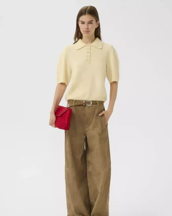 Alpha SS Polo Pullover Frozen Dew Melange - Gestuz