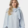 Selene Crisp Blouse Light Blue - Neo Noir