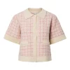 Yaslivia SS Knit Cardigan Birch/Rose Viole - YAS