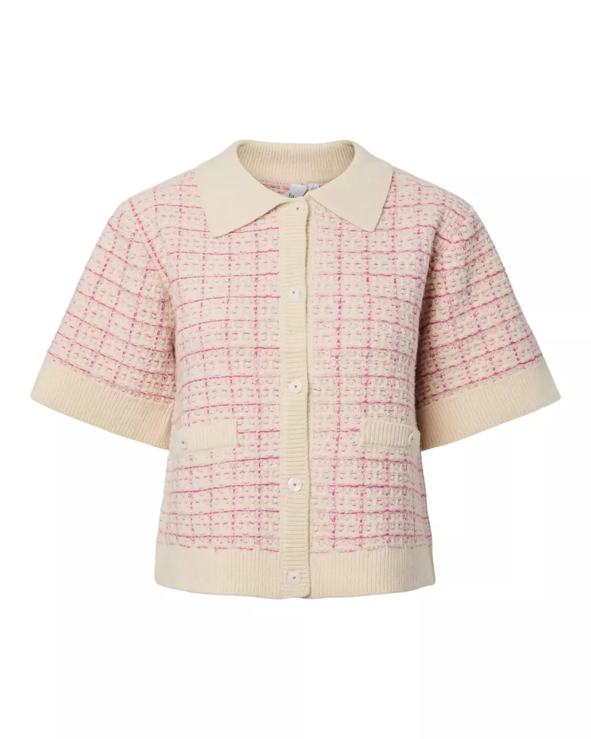 Yaslivia SS Knit Cardigan Birch/Rose Viole - YAS