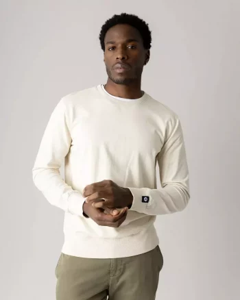 Costa Crew Neck Sweat Ecru - Mos Mosh