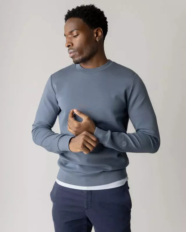 Abel Crew Neck Sweat Flint Stone - Mos Mosh