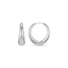 Tapered Hoop Earring Silver - Orelia