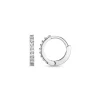 Mini Pave Huggie Hoop Earrings Silver - Orelia