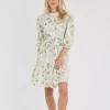 Kate Dress Forest Green/White - A View