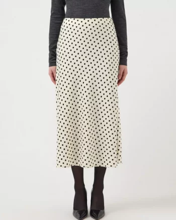 Yaspella Midi Skirt Birch/Small blac - Yas