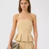 Stacy Corsage Pale Hay Melange - Gestuz