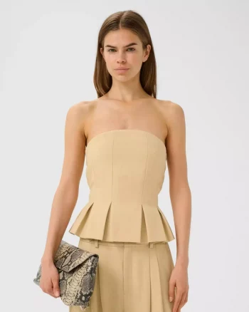 Stacy Corsage Pale Hay Melange - Gestuz