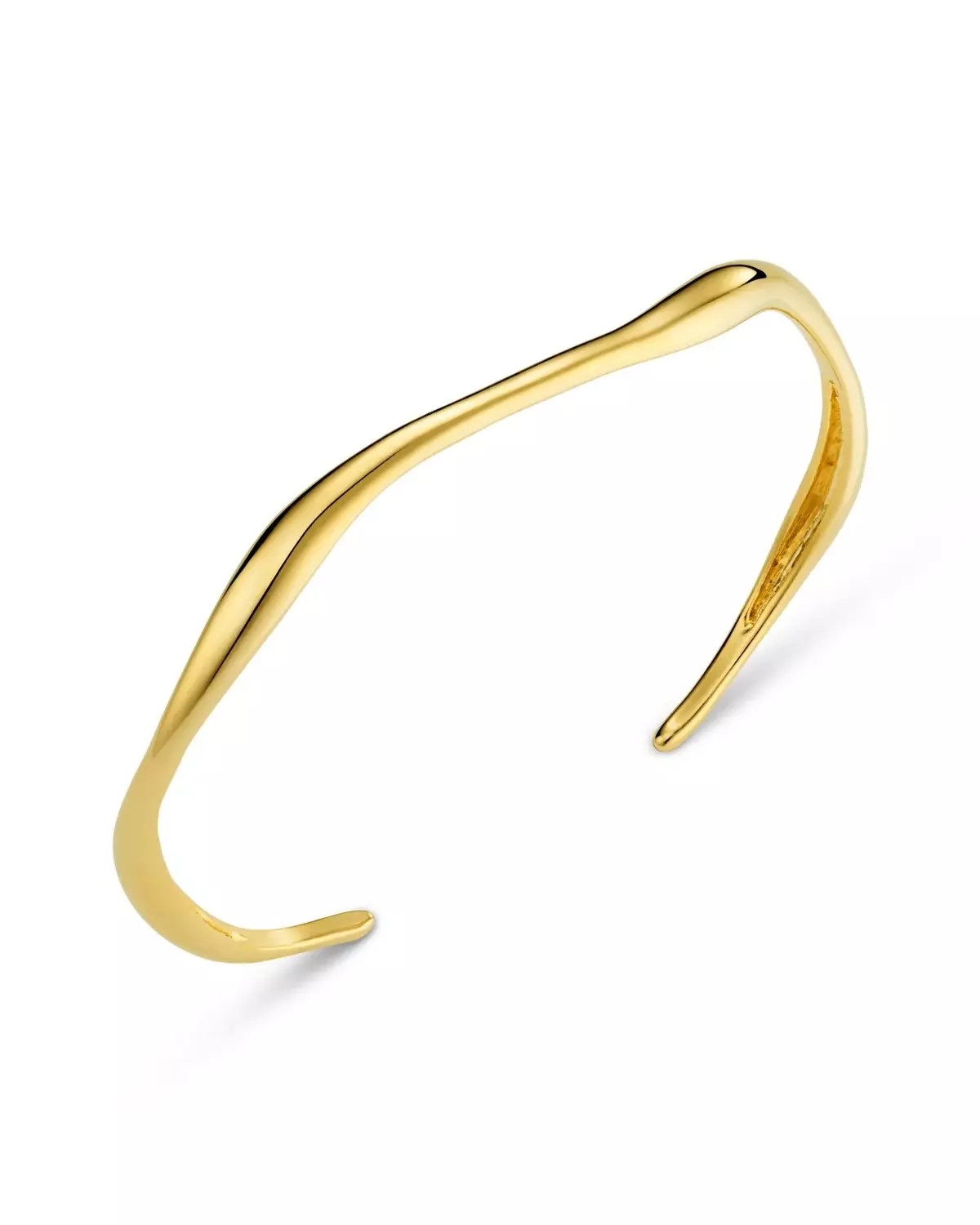 Fine Wave Bangle Gold - Orelia