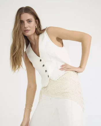 Calincc Crochet Scarf Skirt Off White - Co`Couture