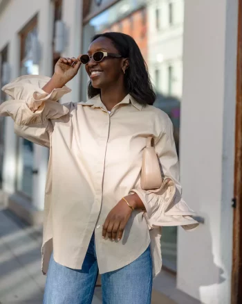 Marion Volant Shirt Beige - From Paris With Love