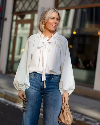 Sara Bow Shirt White - From Paris With Love