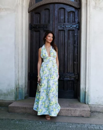 Rosso Dress Lemon AOP - Urban Pioneers