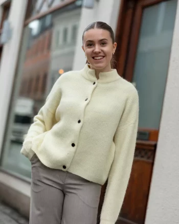 Alpha Short Cardigan Frozen Dew Melange - Gestuz