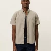 Konrad Cotton Linen Shirt Oak Sand - Les Deux