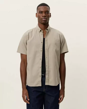 Konrad Cotton Linen Shirt Oak Sand - Les Deux
