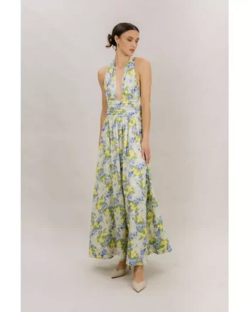 Rosso Dress Lemon AOP - Urban Pioneers