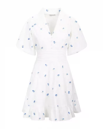 Makayla Dress Blue Flower - Urban Pioneers
