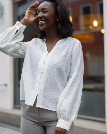 Kammah Blouse Sugar Black Dot - Mbym