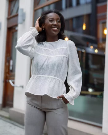 Clarise Blouse Sugar Black Dot - Mbym