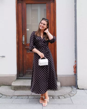 Malinga Dot Dress Dark Brown - Neo Noir