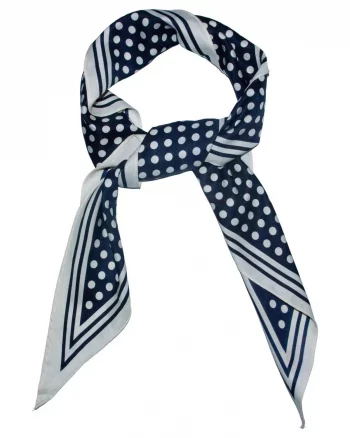 Skjerf Triangel Blå m/Prikker - Intex