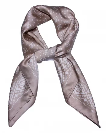 Skjerf m/Mønster Beige - Intex