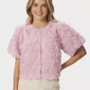 Aisa Flower Blouse Rose - Neo Noir