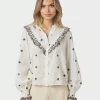 Degas Dot Blouse Off White - Neo Noir