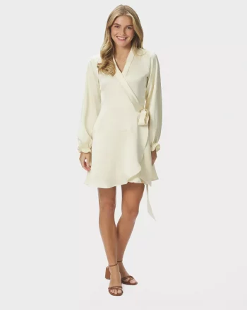 Colbie Heavy Satin Dress Light Yellow - Neo Noir