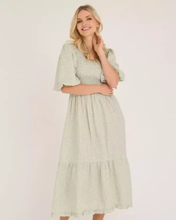 Signa Dress Dusty Green - A-View