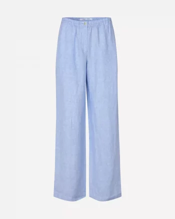 Satoves Trousers Air Blue Mel. - Samsøe Samsøe