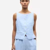 Saloves Vest Bel Air Blue Mel - Samsøe Samsøe