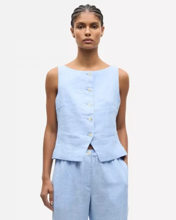 Saloves Vest Bel Air Blue Mel - Samsøe Samsøe