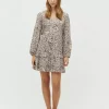 Shinya Dress Lynx Print Grey - MbyM
