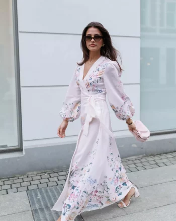 Fleur Wrap Dress Pudder - From Paris With Love