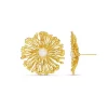 Statement Flower & Pearl Earring - Orelia