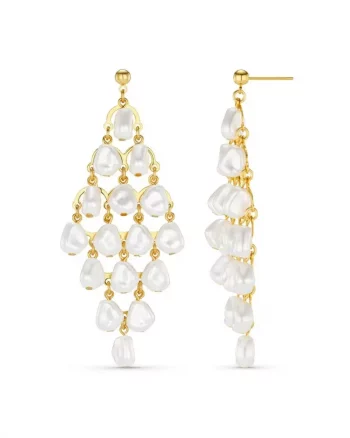 Statement Pearl Chandelier Drop Earring - Orelia