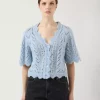 Yasvienna SS Knit Cardigan Skyway - YAS