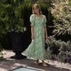 Cecilie Dress Green Print - Secrets By B
