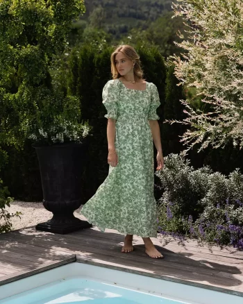 Cecilie Dress Green Print - Secrets By B