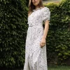 Genevieve Dress Creme Print