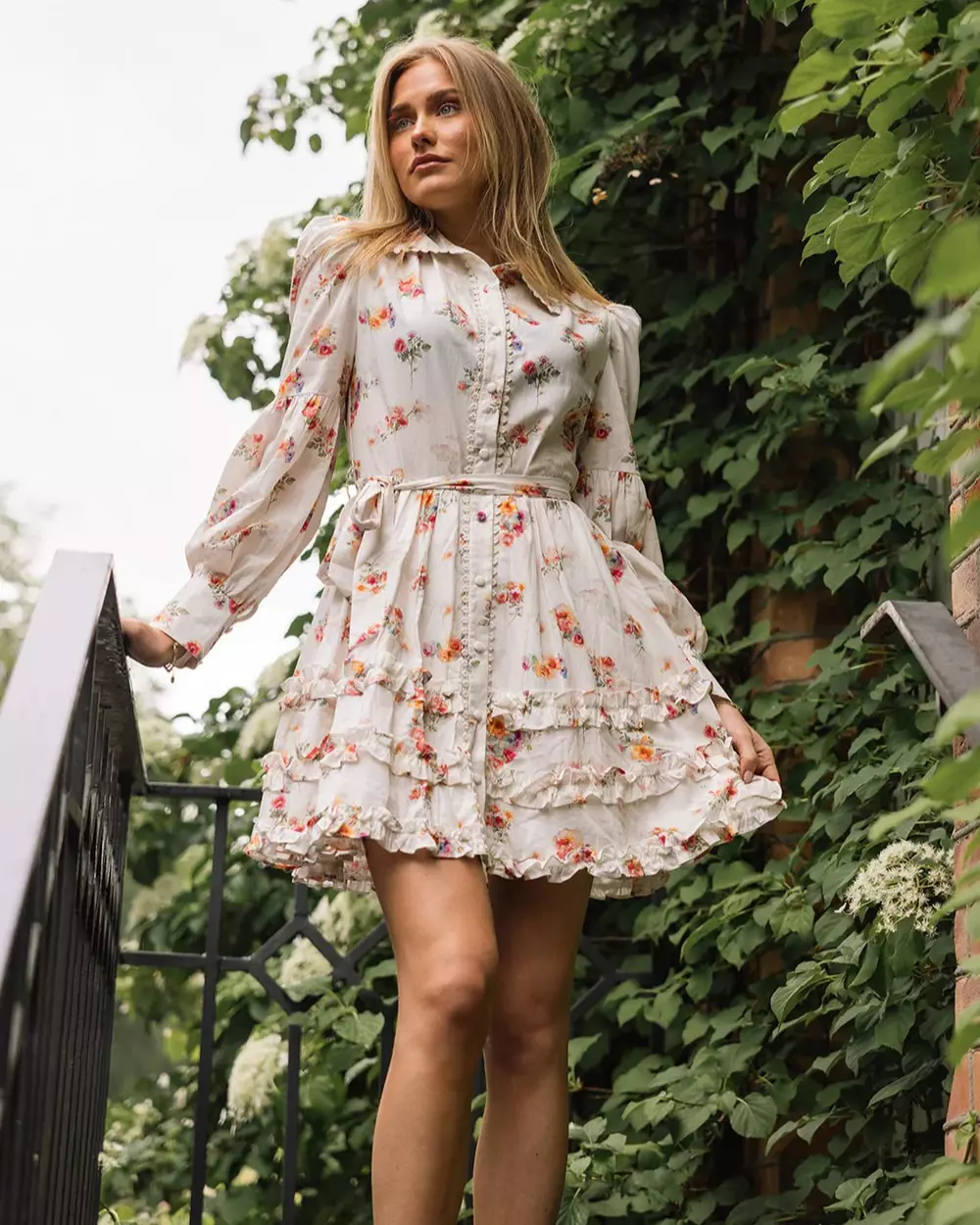 Sara Dress White Print - Secrets By B